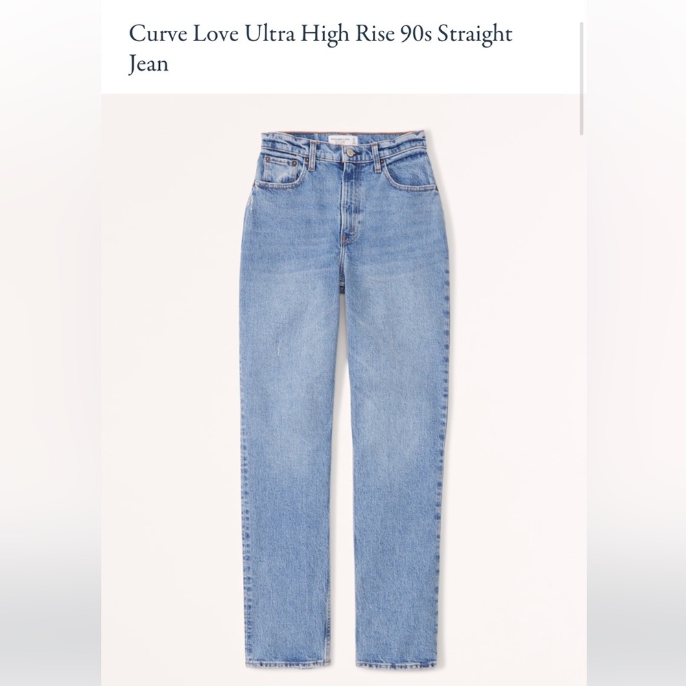 NWT Abercrombie Curve Love 90s Straight Jeans